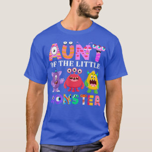 Aunt Of The Little Monster Birthday Party Family M T-Shirt