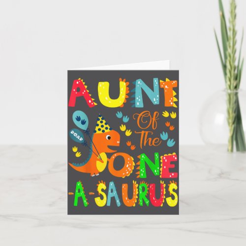Aunt Of The One-a-saurus 1st Birthday Boy Dinosaur