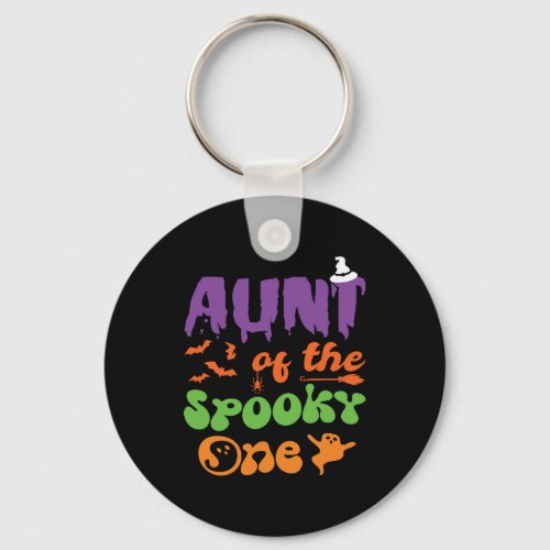 Aunt Of The Spooky One Halloween Family Matching Keychain
