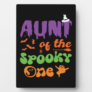 Aunt Of The Spooky One Halloween Family Matching Plaque