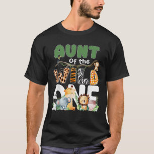 Aunt Of The Wild One 1st Birthday Safari Family Ma T-Shirt