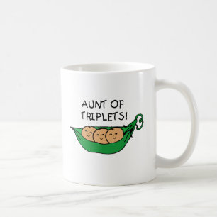 Aunt of Triplets Pod Coffee Mug