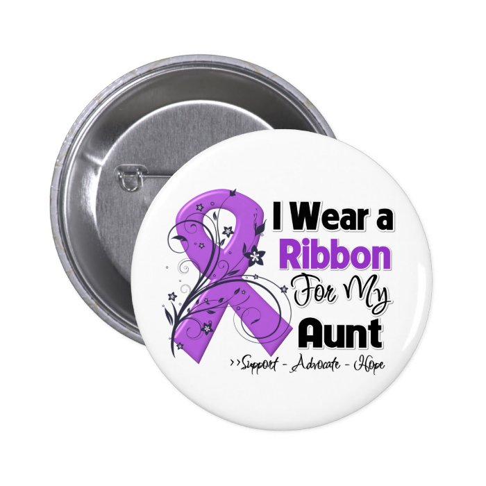 Aunt   Pancreatic Cancer Ribbon Pins