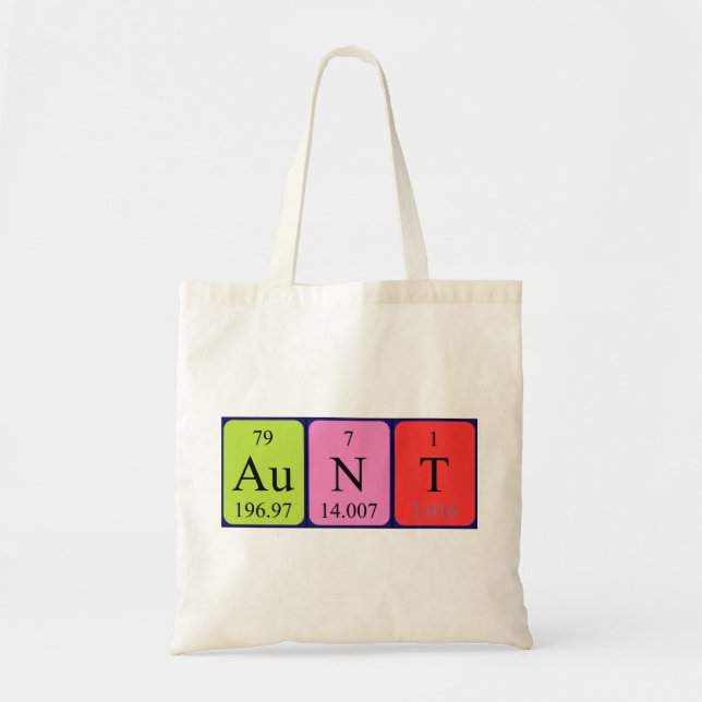 Aunt periodic table name tote bag (Front)