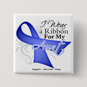 Aunt Periwinkle Ribbon - Stomach Cancer Pinback Button