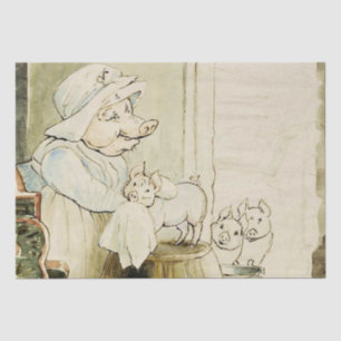 Aunt Pettitoes and Three Piglets by Beatrix Potter Tissue Paper