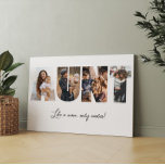 Aunt Photo Collage Canvas Print<br><div class="desc">This is a photo collage that spells out the word AUNT along with a custom message. This is the perfect gift for an aunt for aunt's day,  her birthday or Christmas.</div>