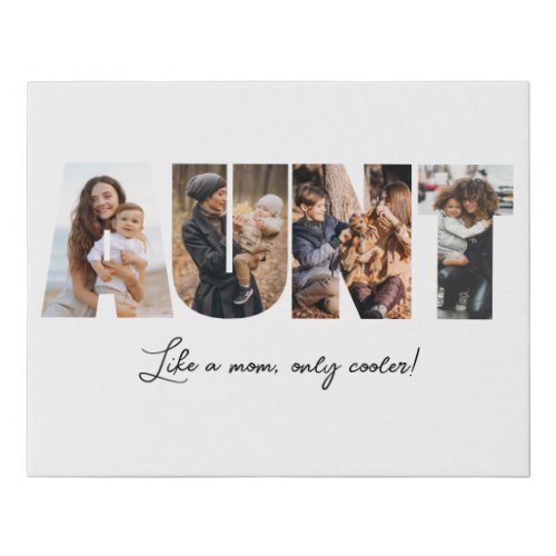 Aunt Photo Collage Faux Wrapped Canvas