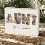 Aunt Photo Collage Wood Sign<br><div class="desc">This is a photo collage wood sign that spells out the word AUNT along with a custom message. This is the perfect gift for an aunt for aunt's day,  her birthday or Christmas.</div>