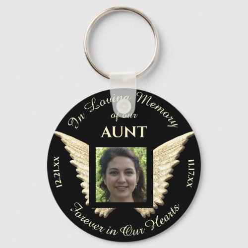 Aunt Photo Memorial Keychain