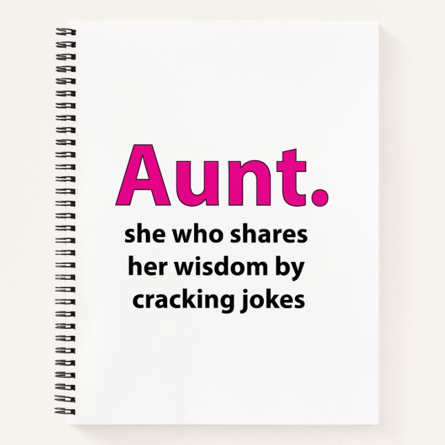 Aunt Quote Aunt Notebook (Front)