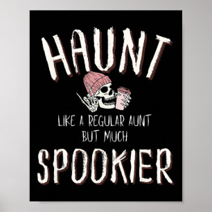 Aunt Shirt Halloween Skeleton Costume Poster