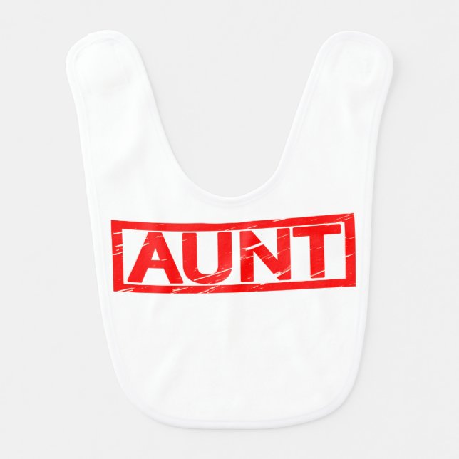 Aunt Stamp Baby Bib (Front)