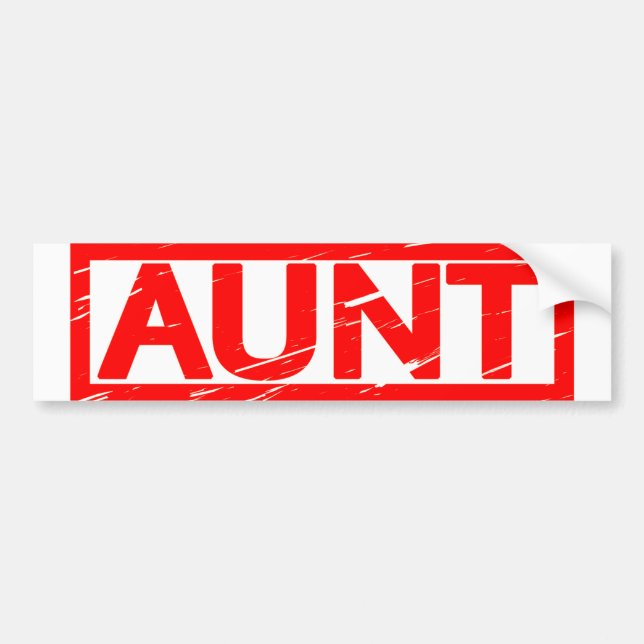 Aunt Stamp Bumper Sticker (Front)