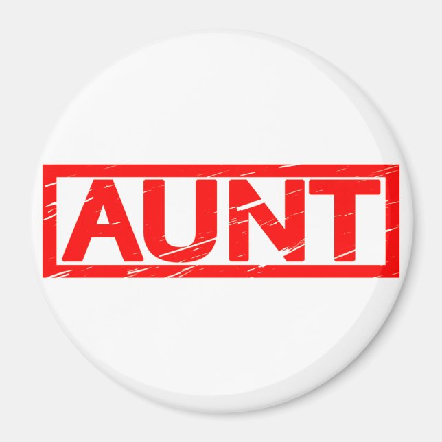 Aunt Stamp Magnet (Front)