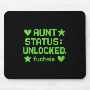 Aunt Status Unlocked Pixel Art Neon Green Gamer No Mouse Pad