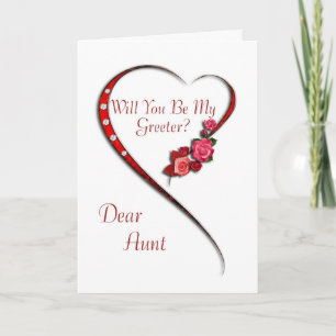 Aunt, Swirling heart Greeter invitation