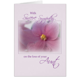 Sympathy On Loss Of Aunt Cards | Zazzle