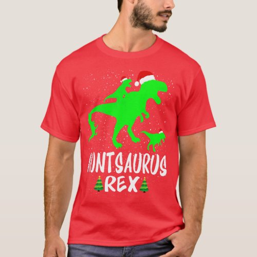 Aunt T Rex Matching Family Christmas Dinosaur Shir T_Shirt