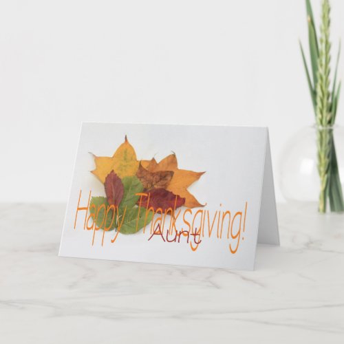 Aunt Thanksgiving Card