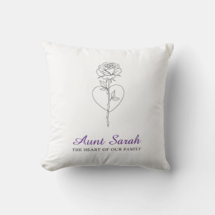 Aunt Throw Pillow – The Heart of Our Family