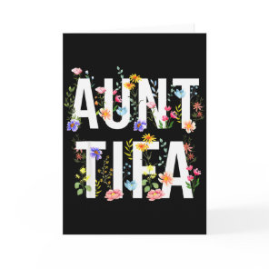 Aunt Tifa - Retro Wildflowers Floral Feminist Mom  Card