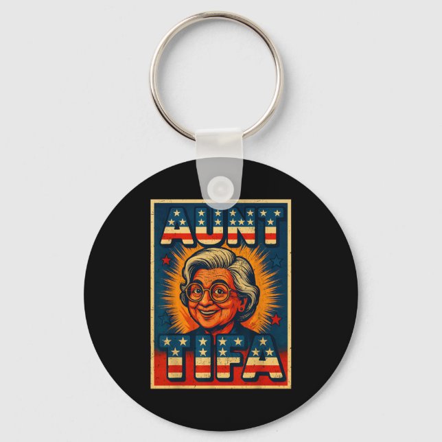 Aunt Tifa Shirt Aunt Tifa Funny Style Ster  Keychain (Front)