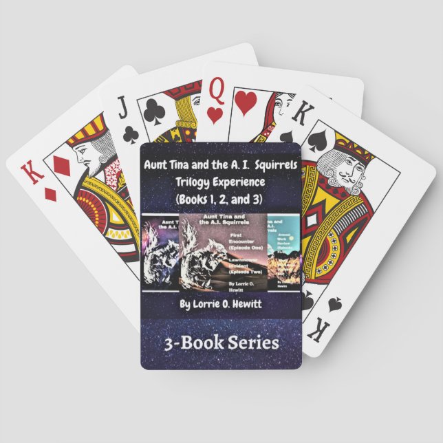 Aunt Tina and the A.I. Squirrels Trilogy  Poker Cards (Back)