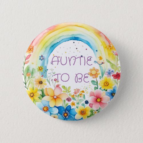 Aunt to be  Baby Shower Button