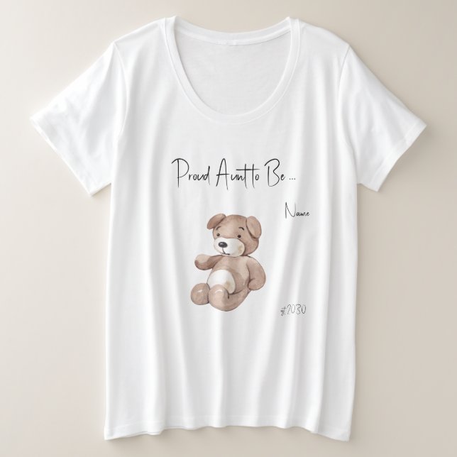 Aunt-to-Be Boho Baby Shower Plus Size T-Shirt (Design Front)