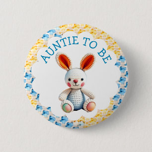 Aunt to Be Boy's Baby Shower Button
