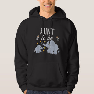 Aunt To Be Elephant Baby Shower Aunt Hoodie