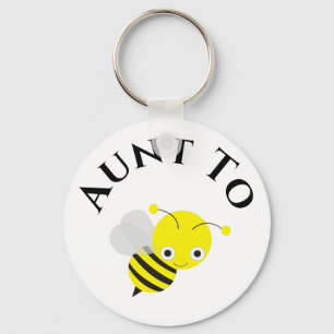 Aunt To Be New Aunt Pregnancy Announcement Gift Keychain