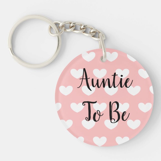 Aunt to Be, Pregnancy Announcement Ultrasound Keychain (Front)