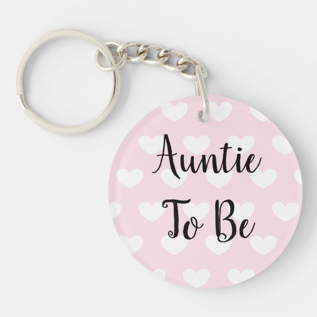 Aunt to Be, Pregnancy Announcement Ultrasound Keychain (Front)