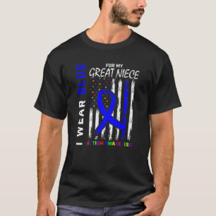 Aunt Uncle Blue For My Great Niece Autism Awarenes T-Shirt
