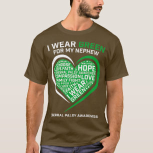 Aunt Uncle Green Ribbon Gift Nephew Cerebral T-Shirt