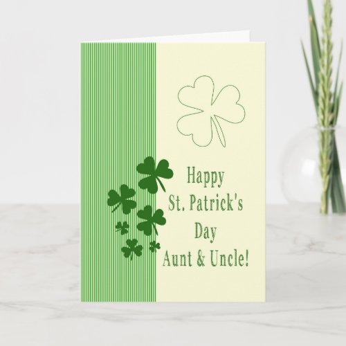 Aunt  Uncle   Happy St Patricks Day Card