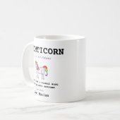 Aunt Unicorn Aunticorn Definition Typography Coffee Mug (Front Left)