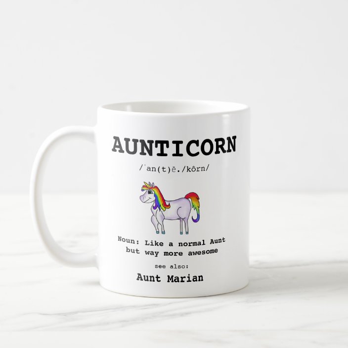 aunt unicorn mug