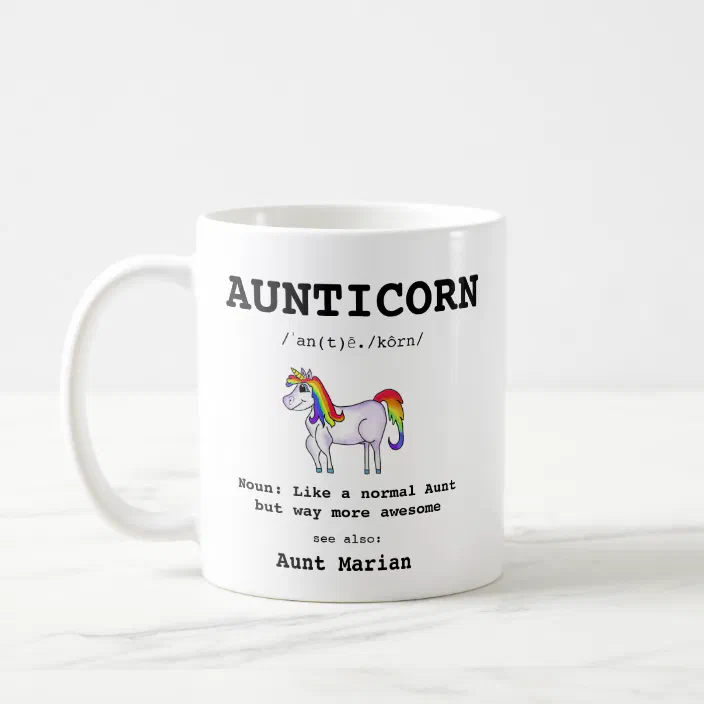 Gifts for Aunts Personalized Aunt Gift New Aunt Gift Aunt Mug Unicorn Aunt Mug 