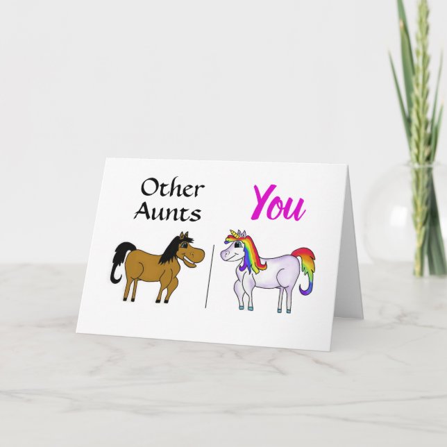 Aunt Unicorn Birthday Card (Front)