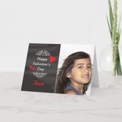 Aunt Valentines Chalkboard Photo card