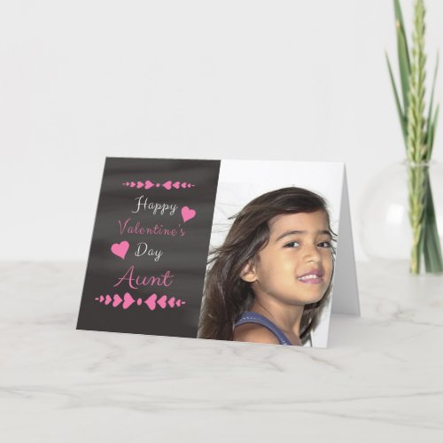 Aunt Valentines Chalkboard Photo card