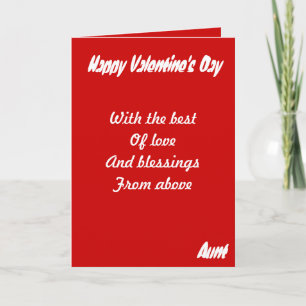Aunt valentine's day greeting cards