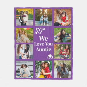 Aunt Violet 10 Picture Custom Throw Gift Fleece Blanket