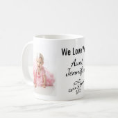 Aunt We Love You Personalized Photos Coffee Mug (Front Left)