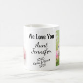 Aunt We Love You Personalized Photos Coffee Mug (Center)