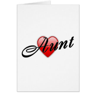 Aunt with Heart Graphic Cards