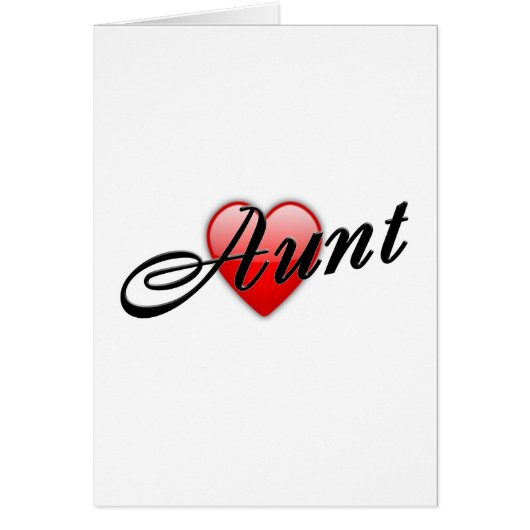 Aunt with Heart Graphic Cards (Front)